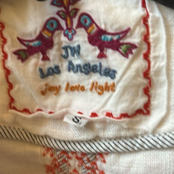Rare -Johnny Ivory White Embroidered Long Sleeve Linen Jacket Size S - Picture 5 of 6